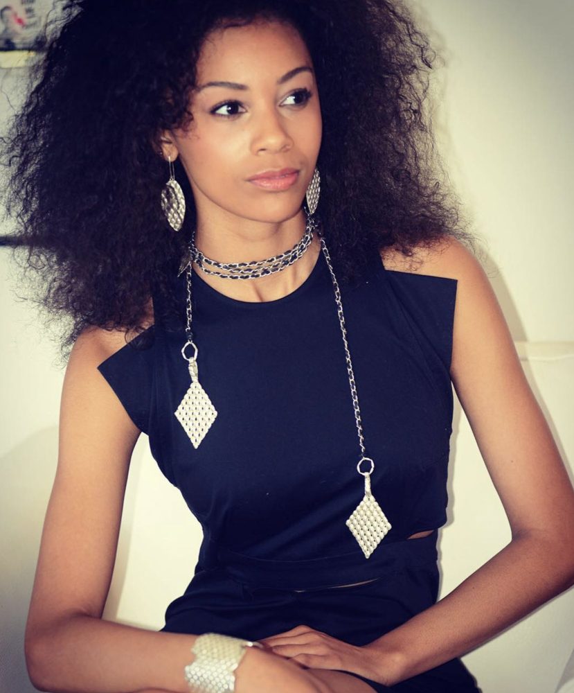 Lariat earrings and cuff, by Kenly Warren